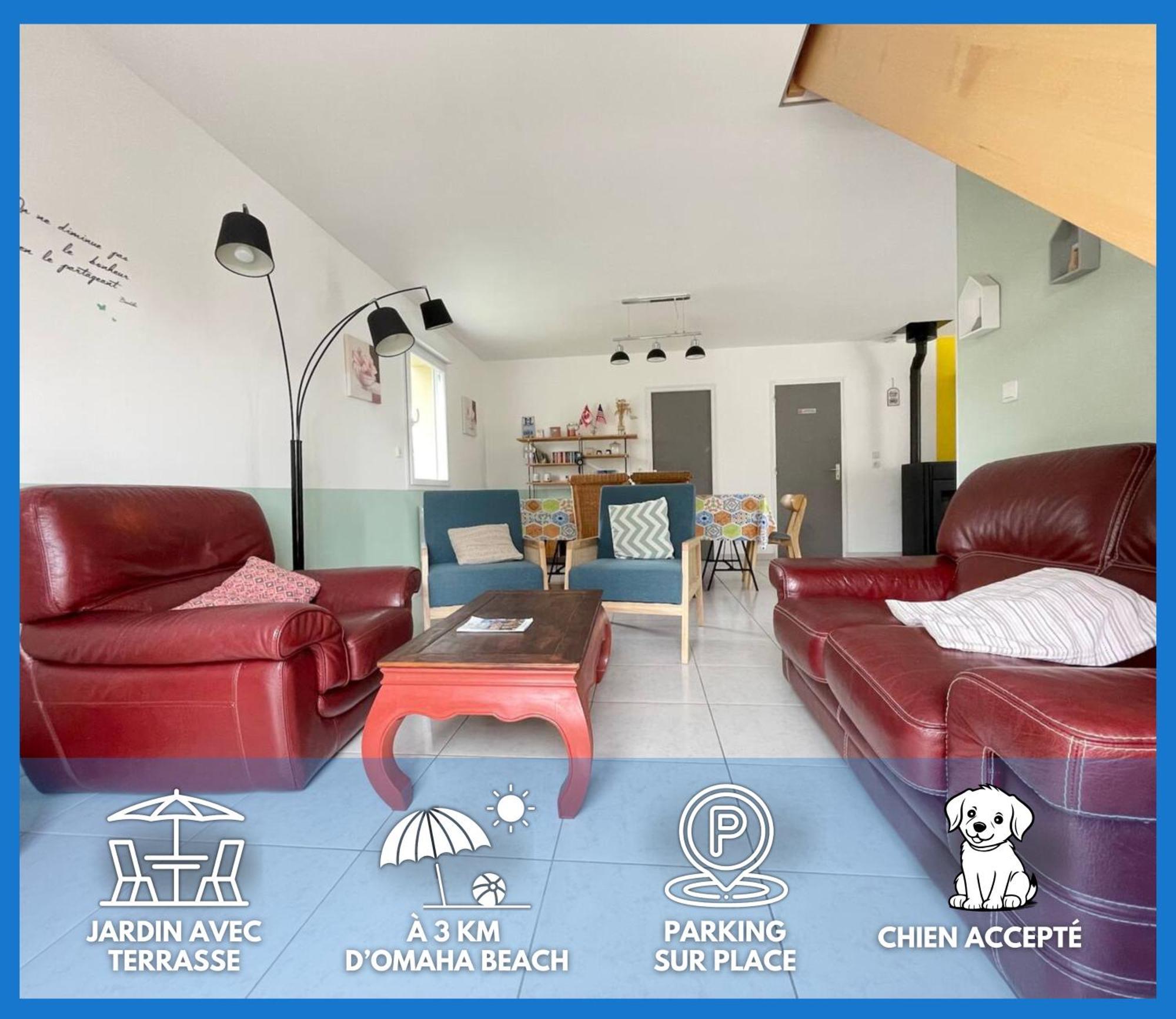 Sweet Omaha Belle Maison Recente Lumineuse Et Cosy Bien Equipee Jardin Clos 15 Mn A Pied Plage Omaha Beach Et Proche De Bayeux & Port En Bessin سانت لاورينت سور مير المظهر الخارجي الصورة